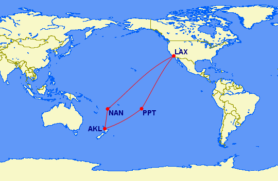 Tahiti And Fiji On Map Coming Up: Air Tahiti Nui & Fiji Airways Business Class Reviews! - One Mile  At A Time