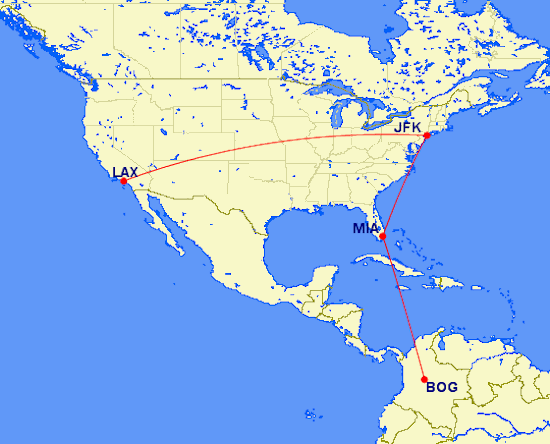 LAX-BOG-Routing