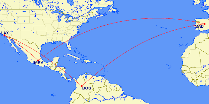 Am I Crazy For Flying To Spain Via Mexico And Colombia One Mile