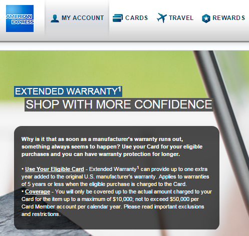 amex extended warranty