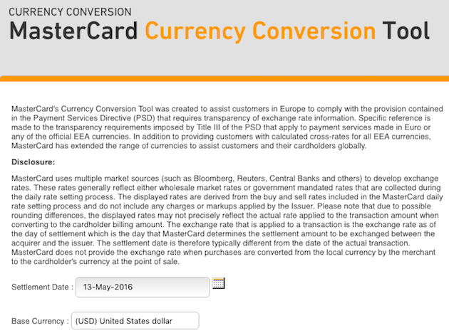 MasterCard-Currency-Conversion-Tool