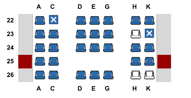 There were only two seats left next to each other!