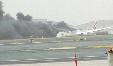 Breaking: Emirates 777 Crash Lands At Dubai Airport