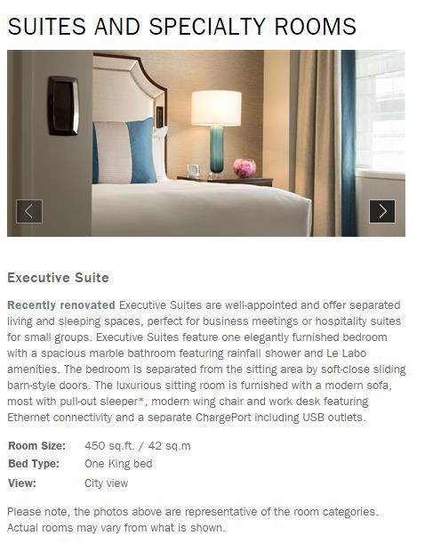 Fairmont Olympic Executive Suite Description