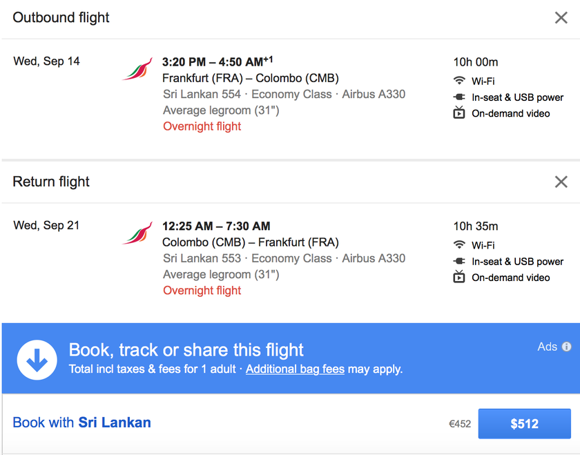 Srilankan fares2