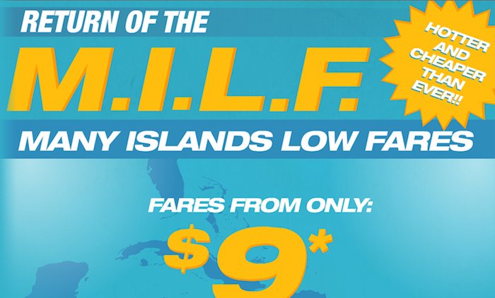 A Spirit Airlines ad uses a crass reference as a way to wink at its customers.