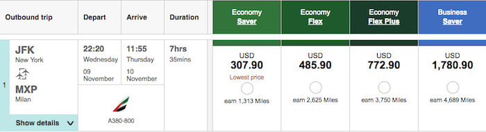 Emirates-Fares