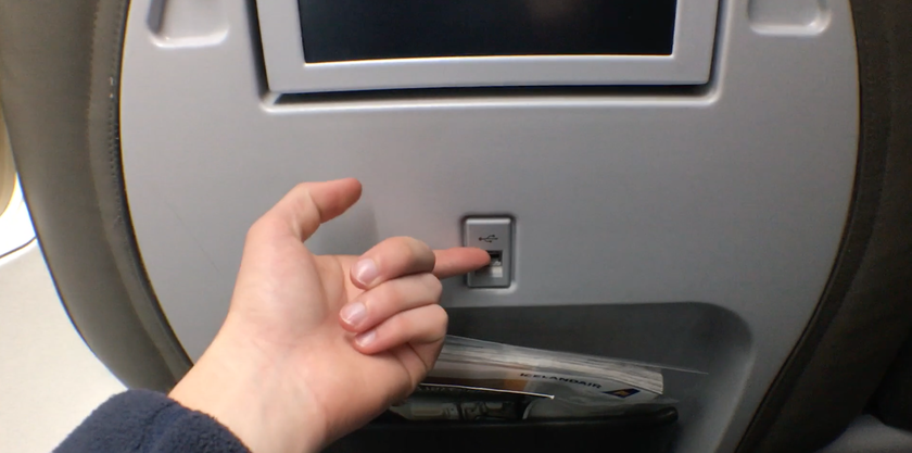 The USB port was easily accessible.