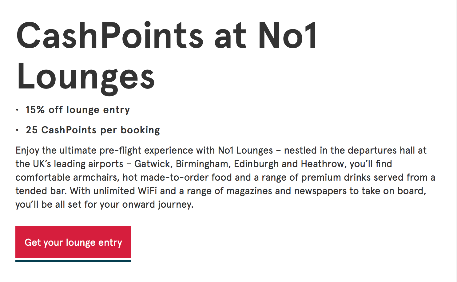 No1 Lounge cashpoints