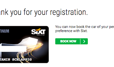 Get An Instant Status Match To Sixt Platinum
