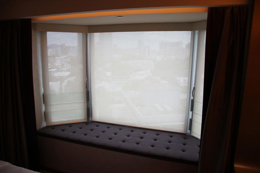 The comfortable windowsill at the Royal Plaza.