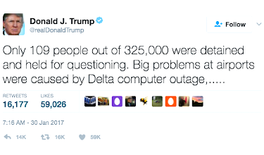 Donald Trump Blames Delta For Airport Chaos This Weekend
