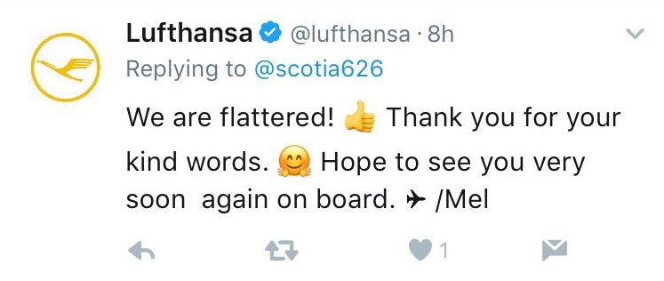 Lufthansa tweet