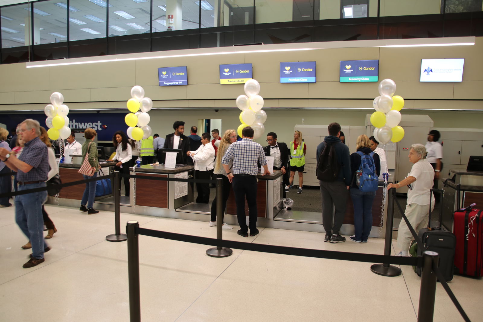 Check-in for the inaugural flight.