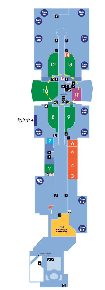 LAX Terminal 5 Map