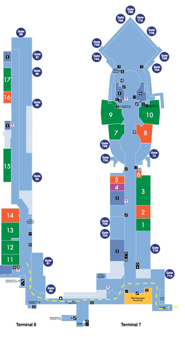 LAX Terminal 7 & 8 Map