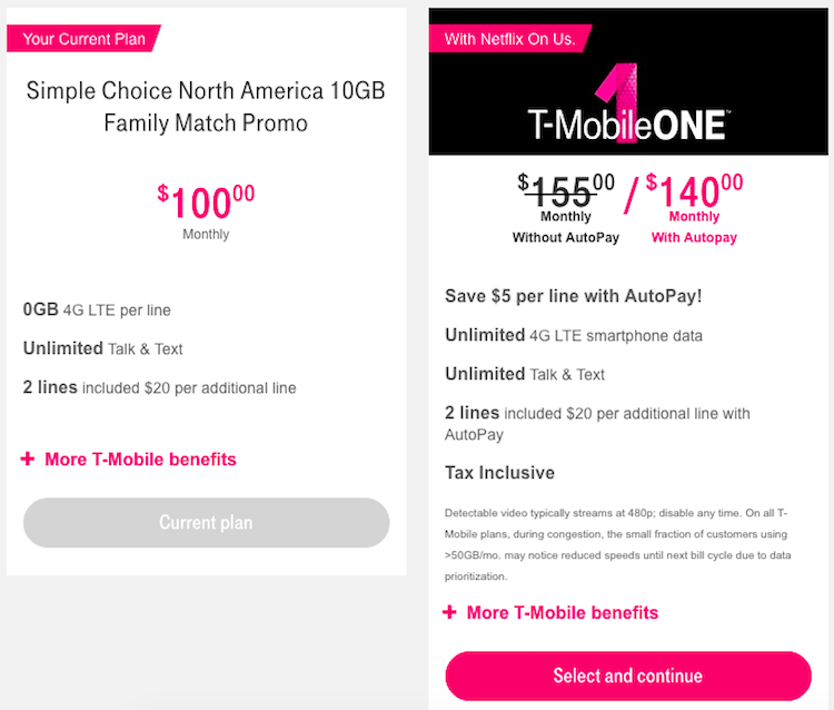 t mobile one plan international calling