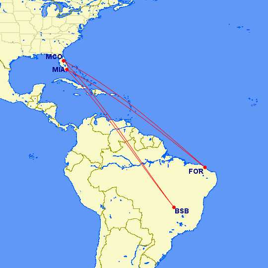 Brazilian Low Cost Carrier Gol To Fly Nonstop To The US One Mile