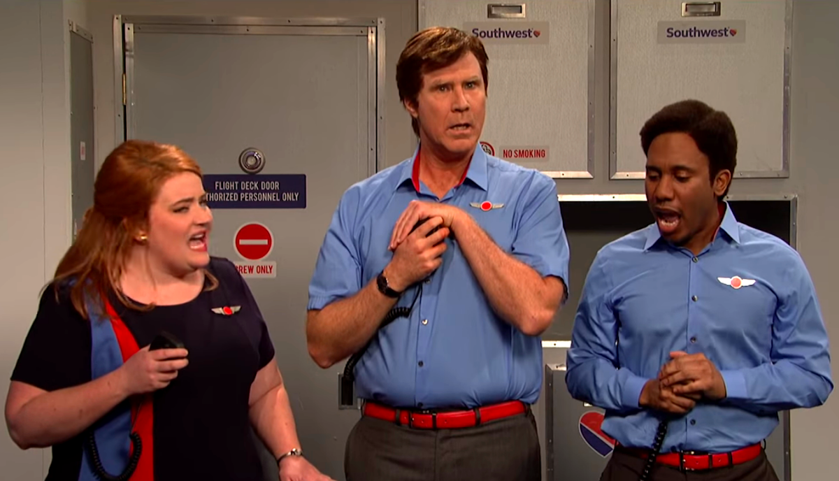 SNL Parodies The Southwest Flight Attendant Rap One Mile at a Time