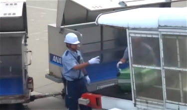Japanese Baggage Handlers Caught On Tape