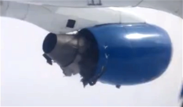 Video: Airplane Engine Comes Apart Midflight After Failure