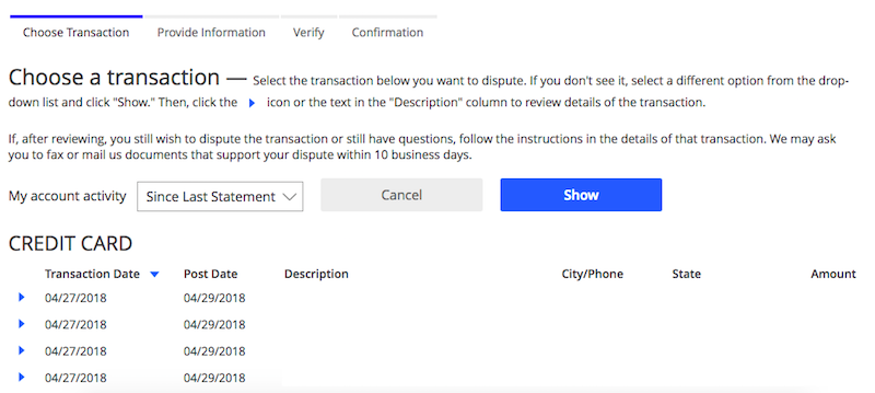 chase dispute charge