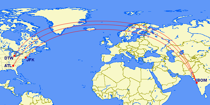 Mumbai To California Flight Route Map Delta To Fly Nonstop To Mumbai Starting In 2019 - One Mile At A Time