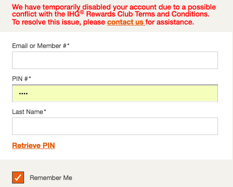 Ihg Disabled Account 