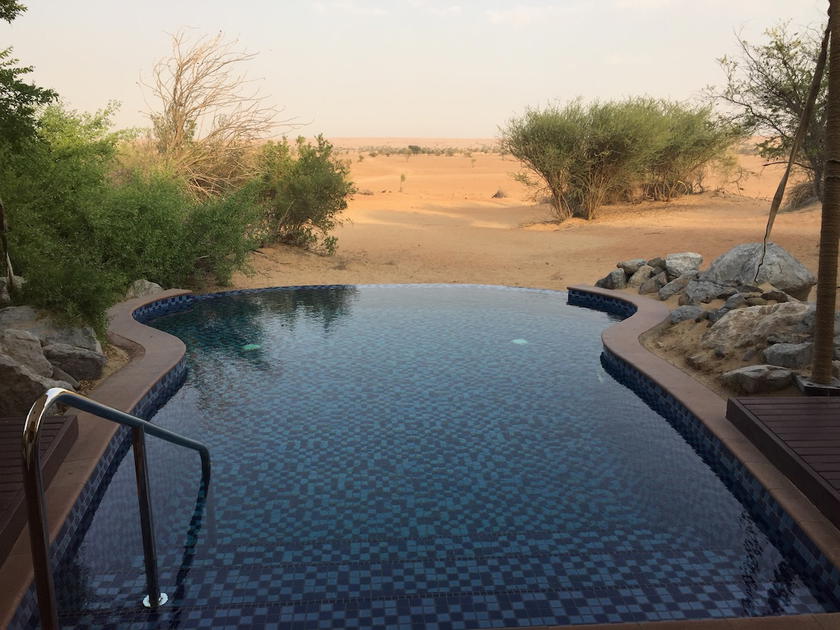 Desert resort villa and pool at Al Maha Dubai