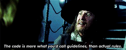 Pirates Of The Caribbean Guidelines