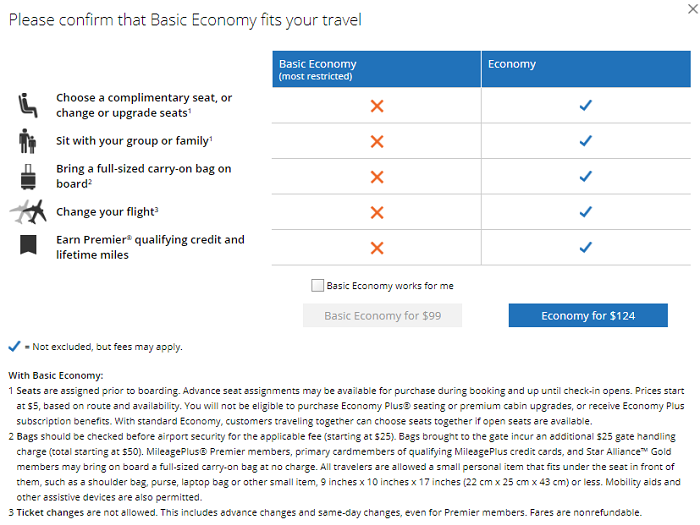 United Airlines: Basic Economy Vs Standard Economy Vs Economy Plus