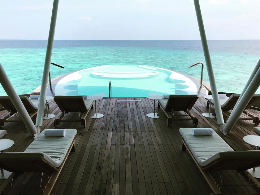 Overwater villa at the St. Regis Maldives resort