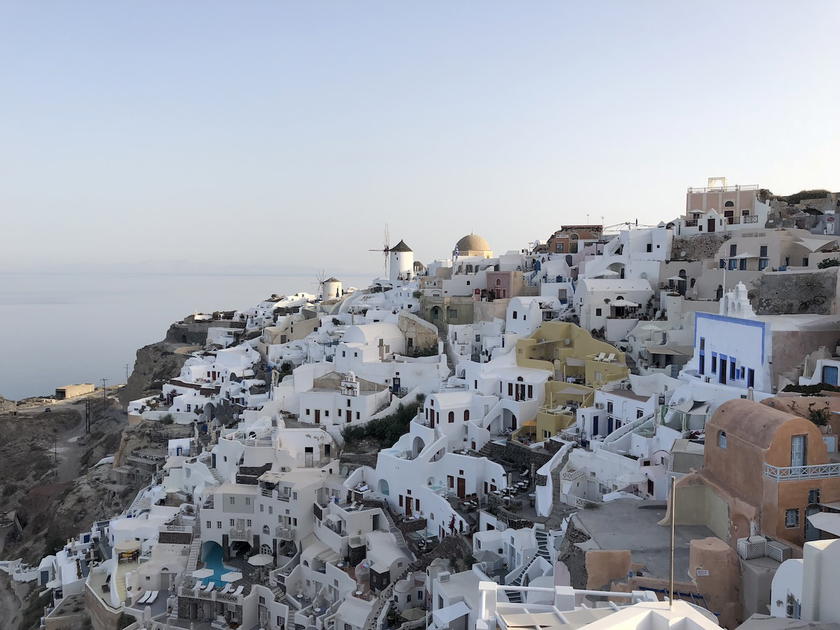 Hotel at Mystique in Santorini, illustrating travel purchases that earn 2x points