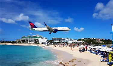 Plane Spotting At Maho Beach, Sint Maarten