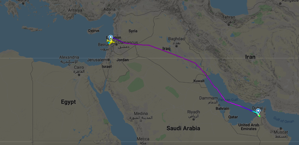 Middle East Airlines Route Map Middle East Airlines & Syrian Airspace - One Mile At A Time