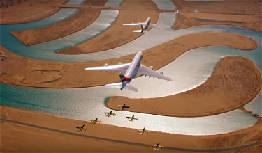 Emirates And Etihad Fly Together In Formation To Celebrate UAE National Day