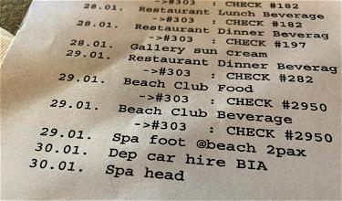 “Spa Head”: Not What You Expect To See On Your Hotel Bill