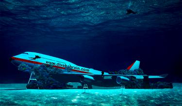 Bahrain Submerging A 747 Underwater For Scuba Divers