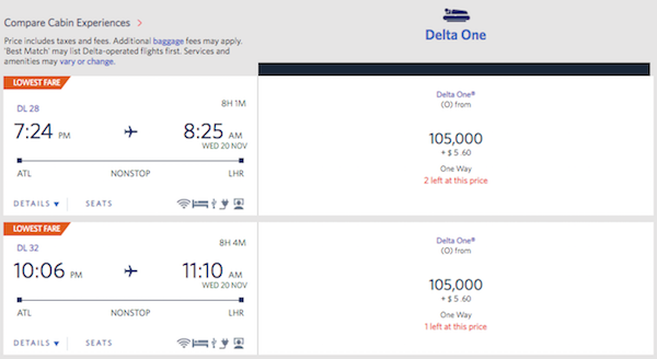 Delta one way store ticket