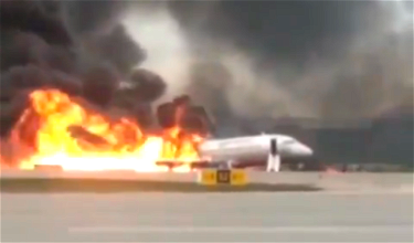 Video: Aeroflot Plane Lands In Flames At Moscow Sheremetyevo Airport
