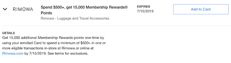 Awesome Amex Offer For Rimowa Purchases Targeted One Mile at a Time