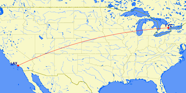 American Flying A321T Between LAX Toronto One Mile at a Time