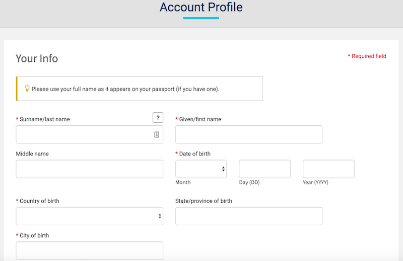 global entry login update new passport