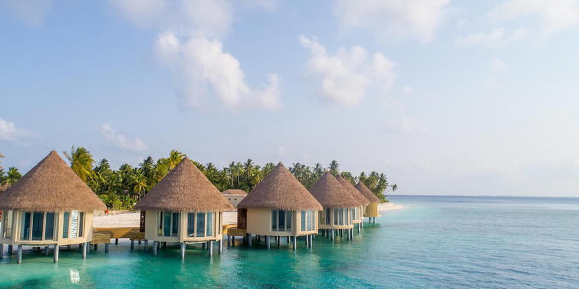 Overwater villas at the InterContinental Maldives resort