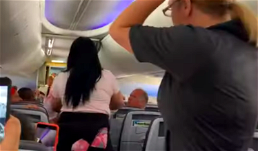Insane Video: American Passenger Assaults Partner