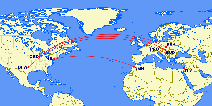 Reunión Nacarado Prestigioso american airlines route map