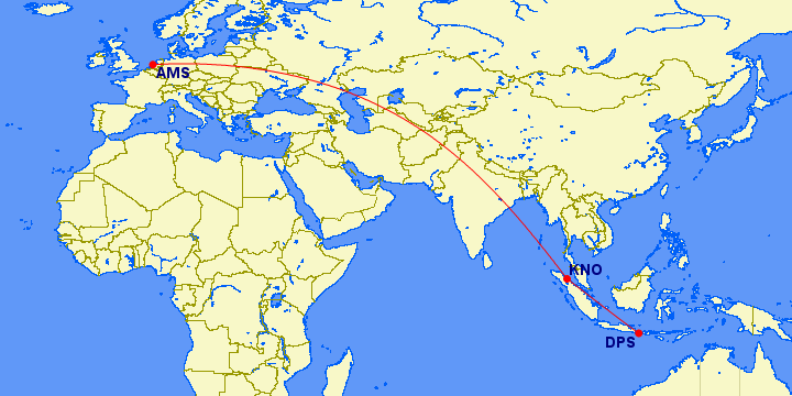 Garuda Indonesia Flight Map Puzzling: Garuda Indonesia Amsterdam Changes - One Mile At A Time