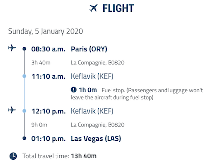 Flight Paris (PAR) - Las Vegas (LAS) from €661