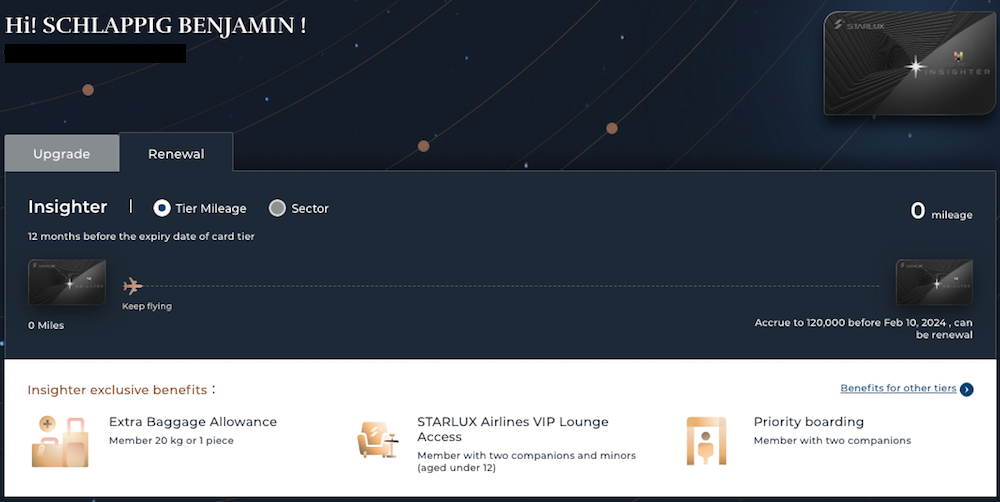 Starlux Airlines COSMILE Status Match Opportunity One Mile at a Time