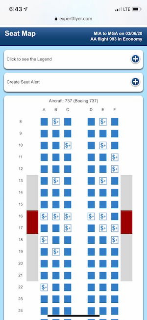 American Airlines Main Cabin Extra 737